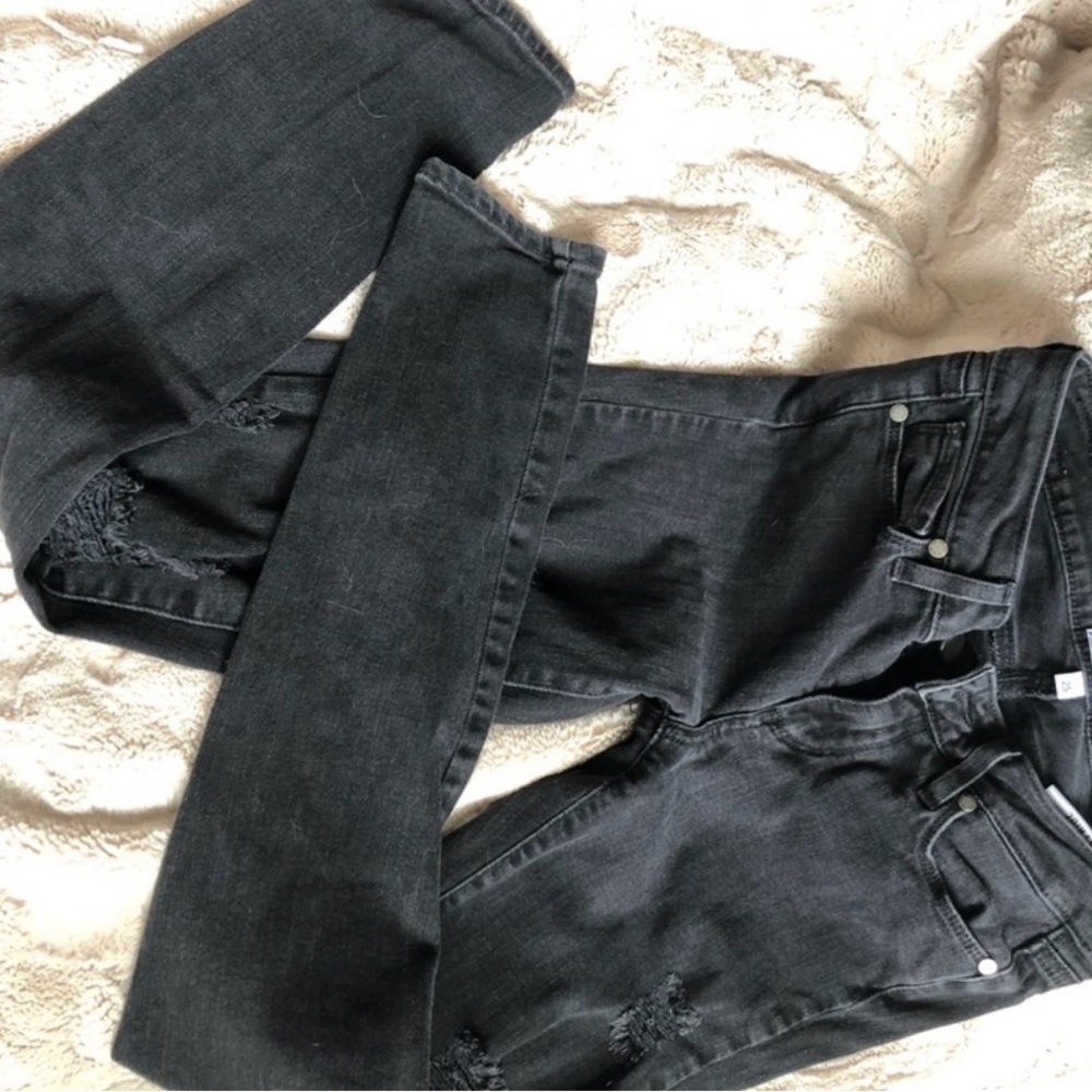 PAIGE Black Ripped Skinny Jeans - Picture 5 of 9